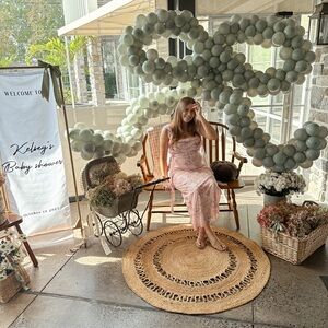 Cider Pink Floral Midi Dress - baby shower